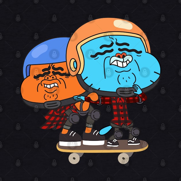 Gumball Darwin skate by Plushism